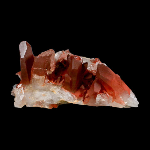 6" Natural Red Ferruginous Quartz Crystal Cluster Mineral Specimen Meknes Morocco - Fossil Age Minerals
