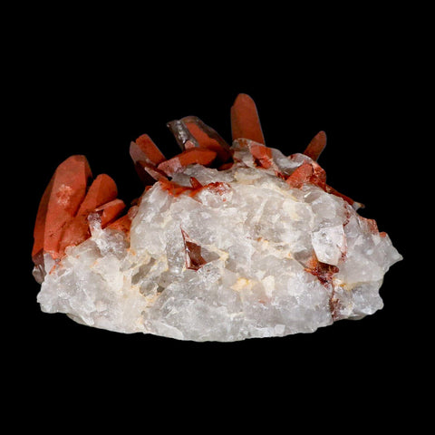 6" Natural Red Ferruginous Quartz Crystal Cluster Mineral Specimen Meknes Morocco - Fossil Age Minerals