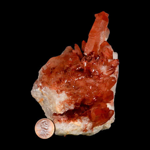 4.6" Natural Red Ferruginous Quartz Crystal Cluster Mineral Specimen Meknes Morocco - Fossil Age Minerals