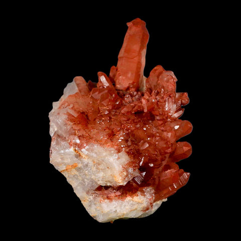 4.6" Natural Red Ferruginous Quartz Crystal Cluster Mineral Specimen Meknes Morocco - Fossil Age Minerals