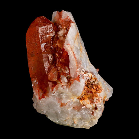4" Natural Red Ferruginous Quartz Crystal Cluster Mineral Specimen Meknes Morocco - Fossil Age Minerals