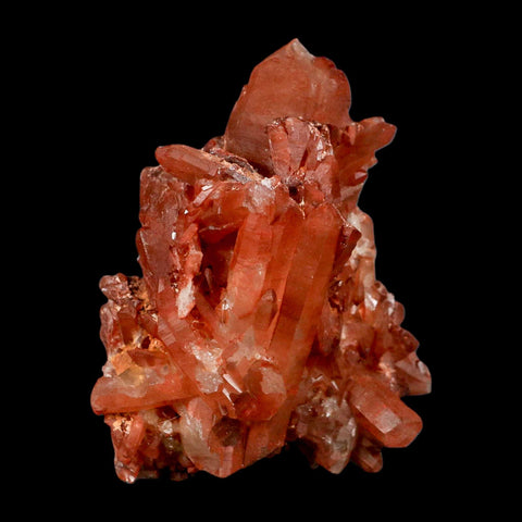 4.1" Natural Red Ferruginous Quartz Crystal Cluster Mineral Specimen Meknes Morocco - Fossil Age Minerals