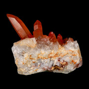 3.4" Natural Red Ferruginous Quartz Crystal Cluster Mineral Specimen Meknes Morocco