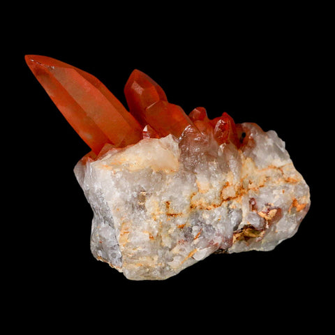 3.4" Natural Red Ferruginous Quartz Crystal Cluster Mineral Specimen Meknes Morocco - Fossil Age Minerals