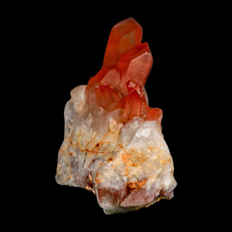 3.4" Natural Red Ferruginous Quartz Crystal Cluster Mineral Specimen Meknes Morocco - Fossil Age Minerals