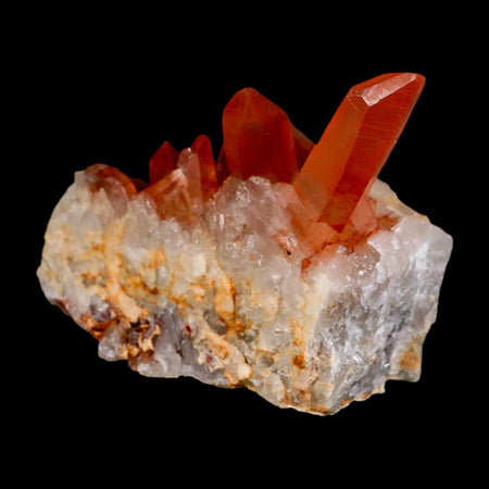 3.4" Natural Red Ferruginous Quartz Crystal Cluster Mineral Specimen Meknes Morocco