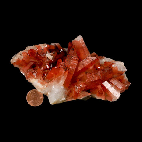 5.5" Natural Red Ferruginous Quartz Crystal Cluster Mineral Specimen Meknes Morocco - Fossil Age Minerals