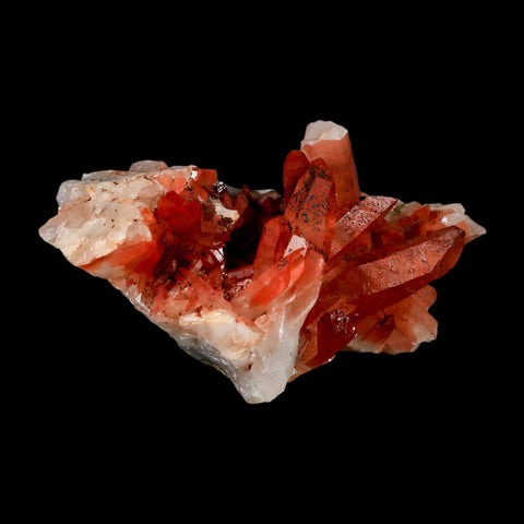 5.5" Natural Red Ferruginous Quartz Crystal Cluster Mineral Specimen Meknes Morocco - Fossil Age Minerals