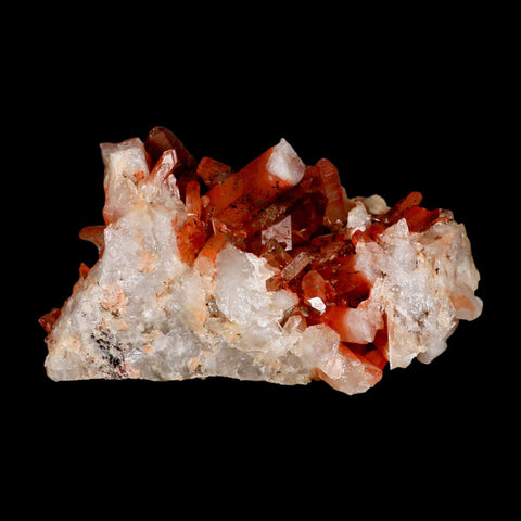 5.5" Natural Red Ferruginous Quartz Crystal Cluster Mineral Specimen Meknes Morocco - Fossil Age Minerals