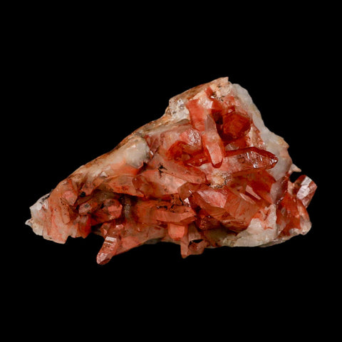 6.1" Natural Red Ferruginous Quartz Crystal Cluster Mineral Specimen Meknes Morocco - Fossil Age Minerals