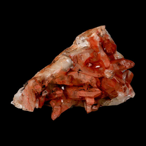 6.1" Natural Red Ferruginous Quartz Crystal Cluster Mineral Specimen Meknes Morocco - Fossil Age Minerals