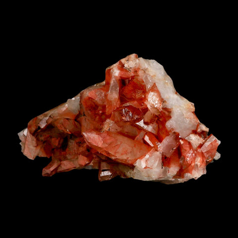 6.1" Natural Red Ferruginous Quartz Crystal Cluster Mineral Specimen Meknes Morocco - Fossil Age Minerals