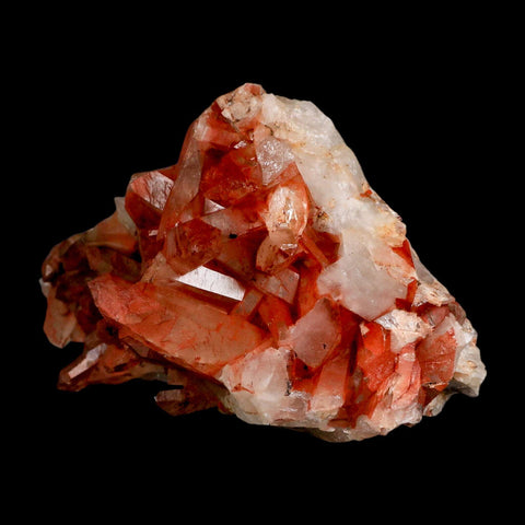 6.1" Natural Red Ferruginous Quartz Crystal Cluster Mineral Specimen Meknes Morocco - Fossil Age Minerals