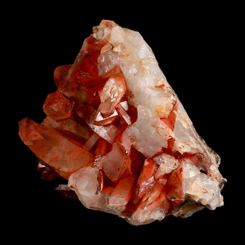 6.1" Natural Red Ferruginous Quartz Crystal Cluster Mineral Specimen Meknes Morocco - Fossil Age Minerals