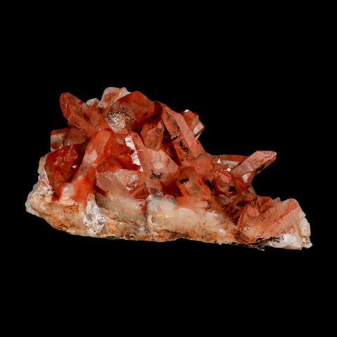 6.1" Natural Red Ferruginous Quartz Crystal Cluster Mineral Specimen Meknes Morocco - Fossil Age Minerals