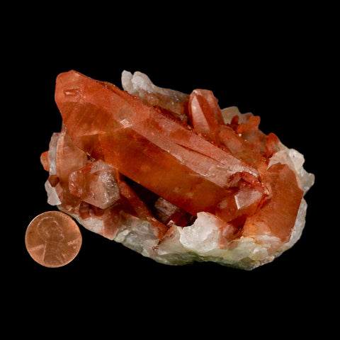 3.6" Natural Red Ferruginous Quartz Crystal Cluster Mineral Specimen Meknes Morocco - Fossil Age Minerals