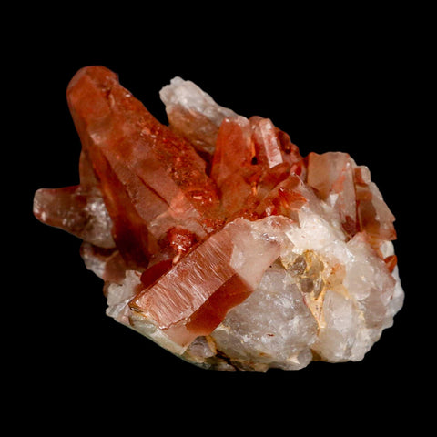 3.6" Natural Red Ferruginous Quartz Crystal Cluster Mineral Specimen Meknes Morocco - Fossil Age Minerals