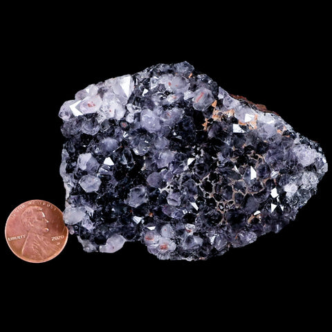 3.1" Rough Purple Amethyst Crystal Cluster Mineral Specimen Morocco - Fossil Age Minerals