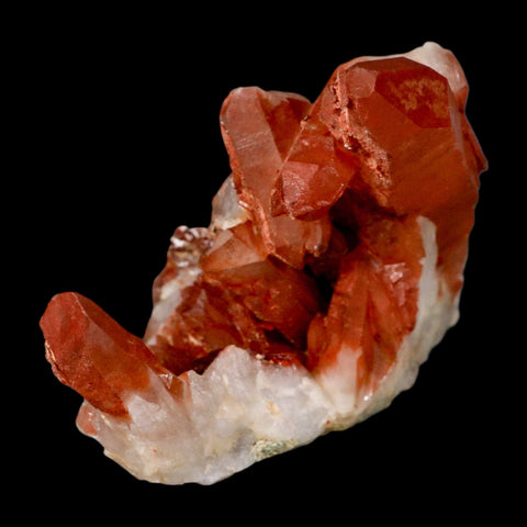 4.3" Natural Red Ferruginous Quartz Crystal Cluster Mineral Specimen Meknes Morocco - Fossil Age Minerals