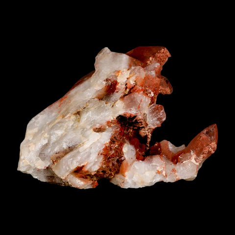 4.3" Natural Red Ferruginous Quartz Crystal Cluster Mineral Specimen Meknes Morocco - Fossil Age Minerals
