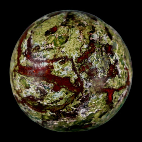 32MM Polished Natural Dragon Blood Jasper Sphere, Ball, Orb Australia - Fossil Age Minerals