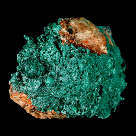 3.2" Dark Green Malachite Crystals On Barite Blades Mineral Specimen Tiznit Morocco