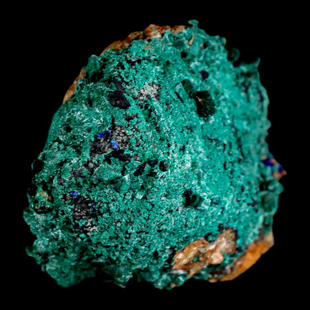 3.2" Dark Green Malachite Crystals On Barite Blades Mineral Specimen Tiznit Morocco