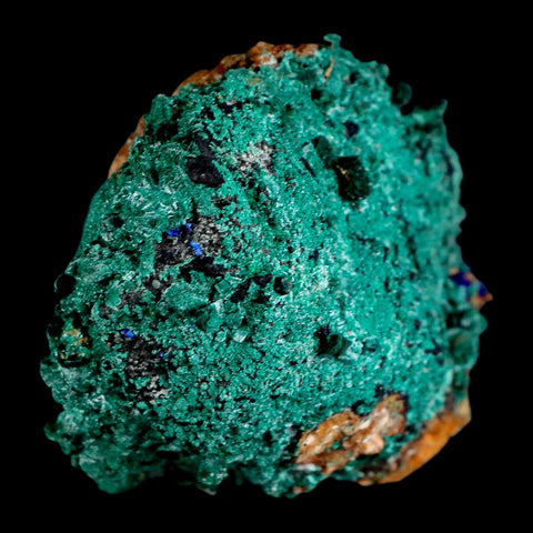 3.2" Dark Green Malachite Crystals On Barite Blades Mineral Specimen Tiznit Morocco - Fossil Age Minerals