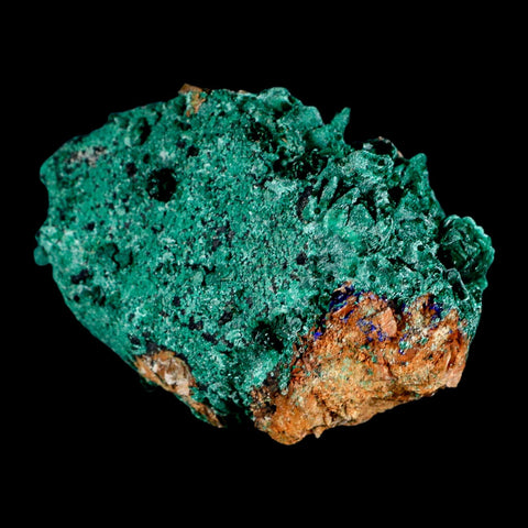 3.2" Dark Green Malachite Crystals On Barite Blades Mineral Specimen Tiznit Morocco - Fossil Age Minerals