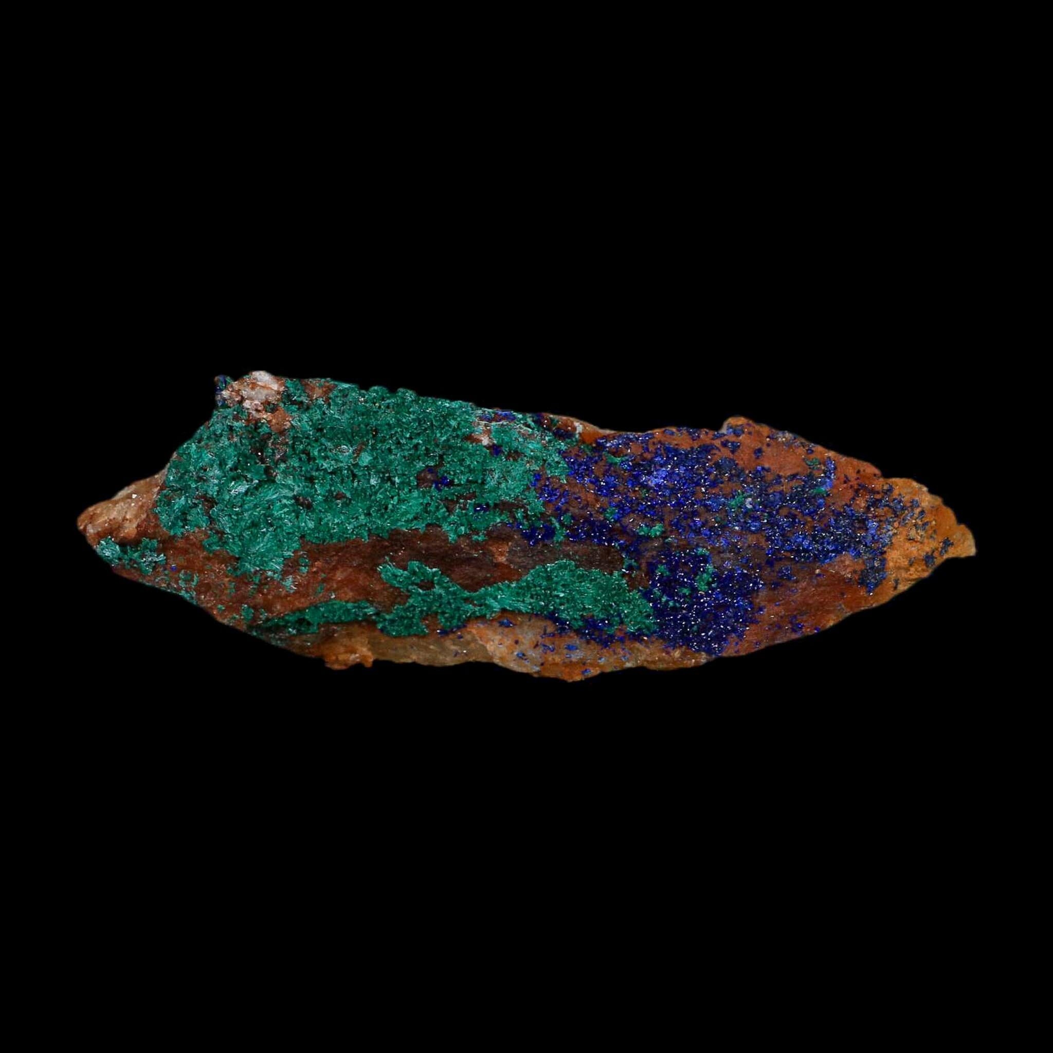 4.2" Azurite Crystals & Malachite On Matrix Colorful Mineral Specimen Morocco - Fossil Age Minerals