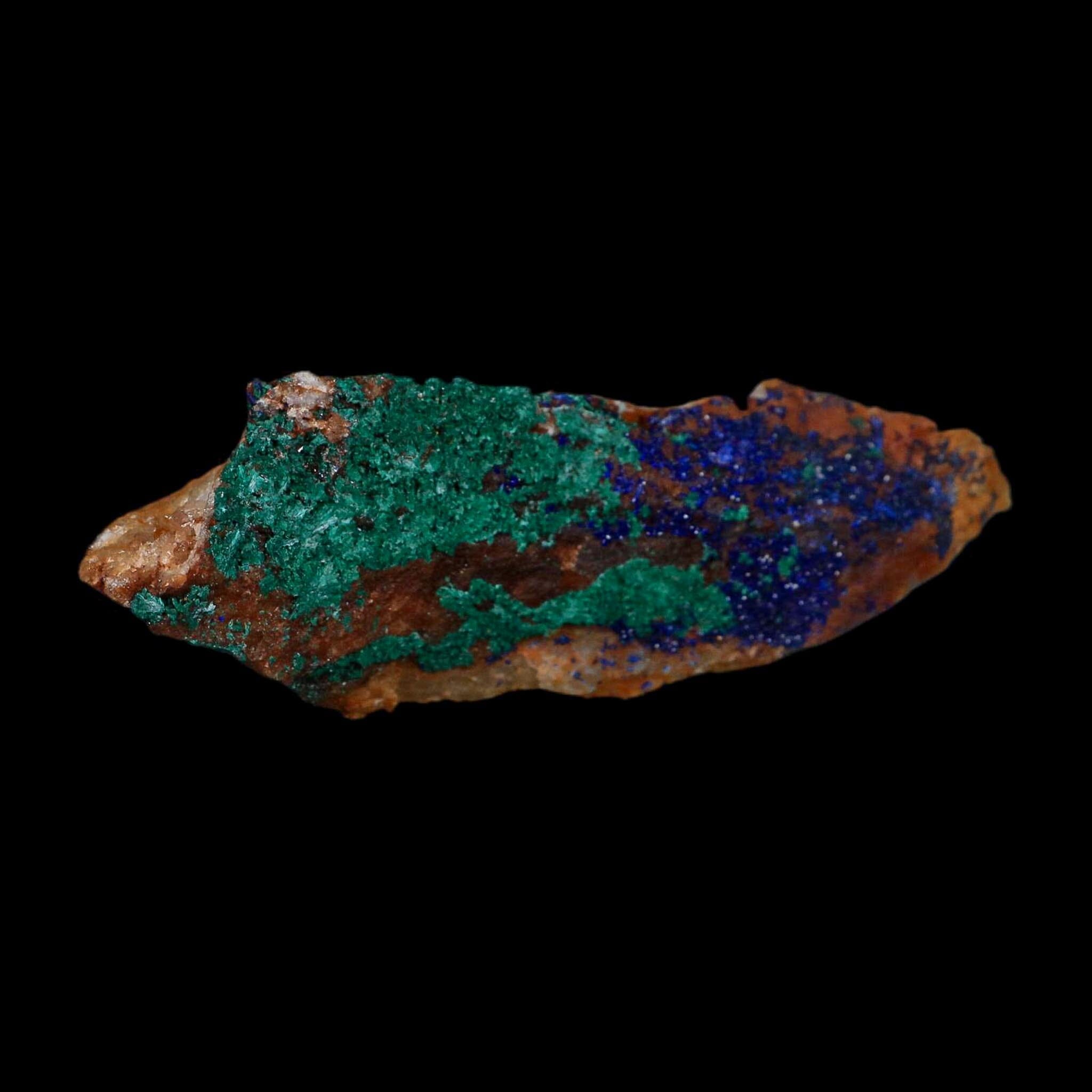 4.2" Azurite Crystals & Malachite On Matrix Colorful Mineral Specimen Morocco - Fossil Age Minerals