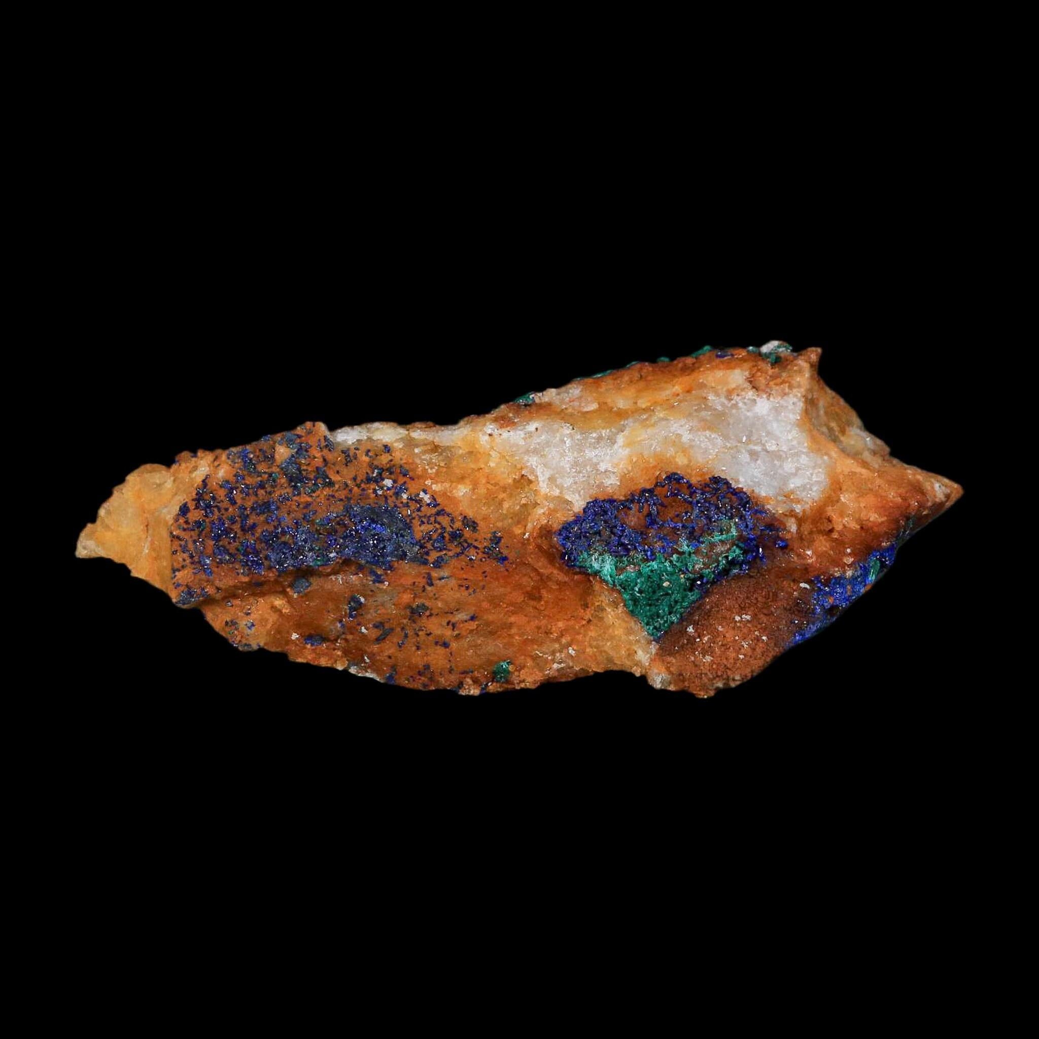4.2" Azurite Crystals & Malachite On Matrix Colorful Mineral Specimen Morocco - Fossil Age Minerals
