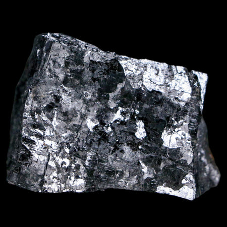 1.8" Rough Natural Silver Metallic Galena Crystal Mineral Mibladen Morocco
