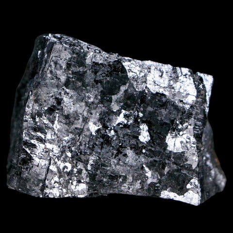1.8" Rough Natural Silver Metallic Galena Crystal Mineral Mibladen Morocco - Fossil Age Minerals