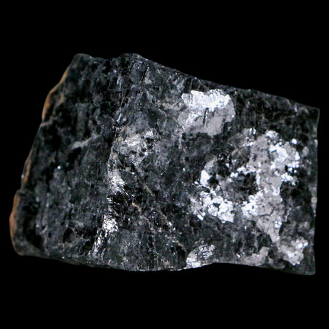 1.8" Rough Natural Silver Metallic Galena Crystal Mineral Mibladen Morocco - Fossil Age Minerals