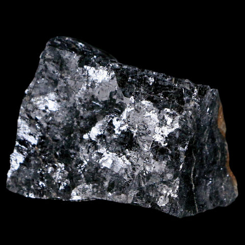 1.8" Rough Natural Silver Metallic Galena Crystal Mineral Mibladen Morocco - Fossil Age Minerals