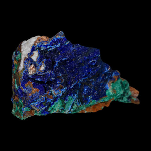 2.6" Azurite Crystals & Malachite On Matrix Colorful Mineral Specimen Morocco - Fossil Age Minerals