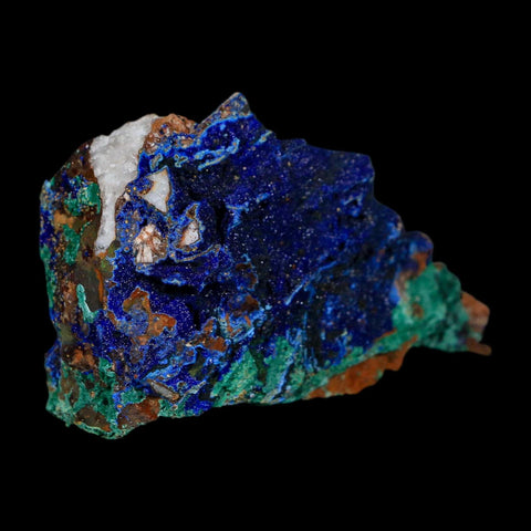 2.6" Azurite Crystals & Malachite On Matrix Colorful Mineral Specimen Morocco - Fossil Age Minerals
