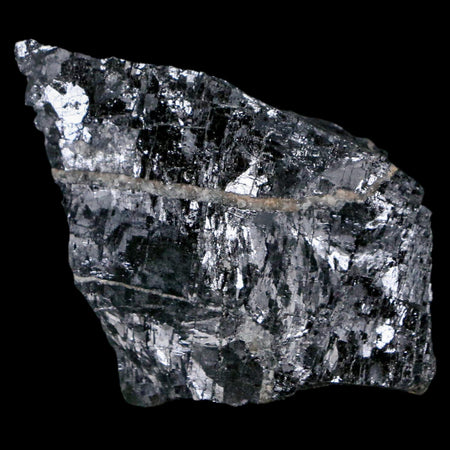 2.3" Rough Natural Silver Metallic Galena Crystal Mineral Mibladen Morocco