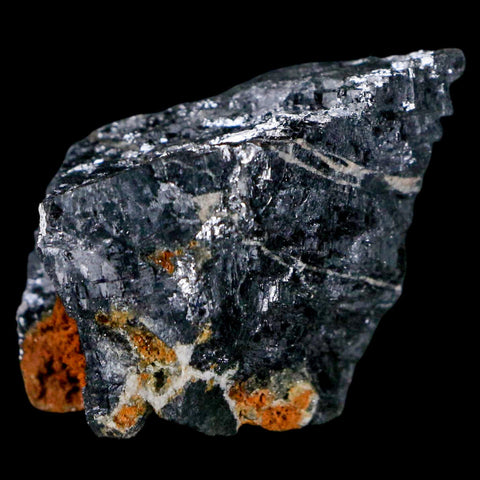2.3" Rough Natural Silver Metallic Galena Crystal Mineral Mibladen Morocco - Fossil Age Minerals