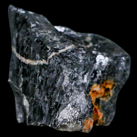 2.3" Rough Natural Silver Metallic Galena Crystal Mineral Mibladen Morocco - Fossil Age Minerals