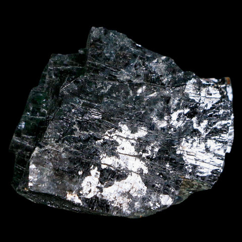 2.4" Rough Natural Silver Metallic Galena Crystal Mineral Mibladen Morocco - Fossil Age Minerals