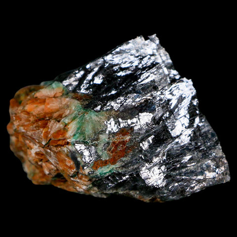 2.4" Rough Natural Silver Metallic Galena Crystal Mineral Mibladen Morocco - Fossil Age Minerals