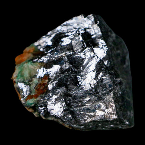 2.4" Rough Natural Silver Metallic Galena Crystal Mineral Mibladen Morocco - Fossil Age Minerals