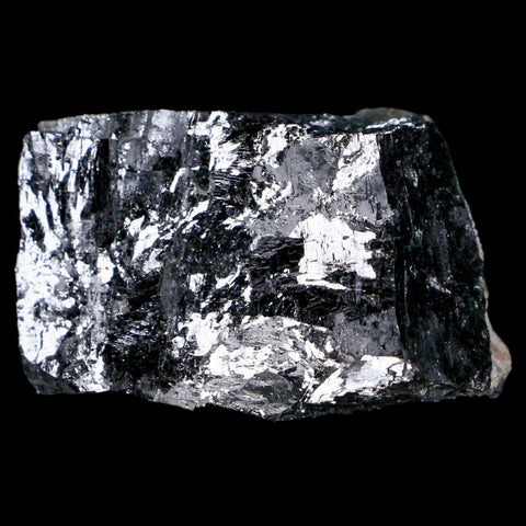 1.9" Rough Natural Silver Metallic Galena Crystal Mineral Mibladen Morocco - Fossil Age Minerals