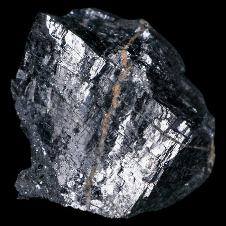 1.9" Rough Natural Silver Metallic Galena Crystal Mineral Mibladen Morocco