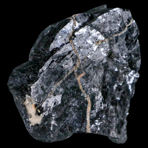 1.9" Rough Natural Silver Metallic Galena Crystal Mineral Mibladen Morocco - Fossil Age Minerals