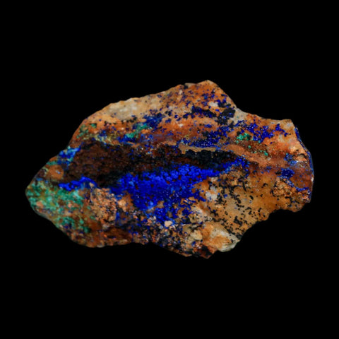 3.1" Azurite Crystals & Malachite On Matrix Colorful Mineral Specimen Morocco - Fossil Age Minerals