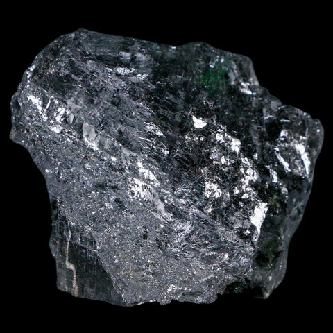 2.5" Rough Natural Silver Metallic Galena Crystal Mineral Mibladen Morocco - Fossil Age Minerals