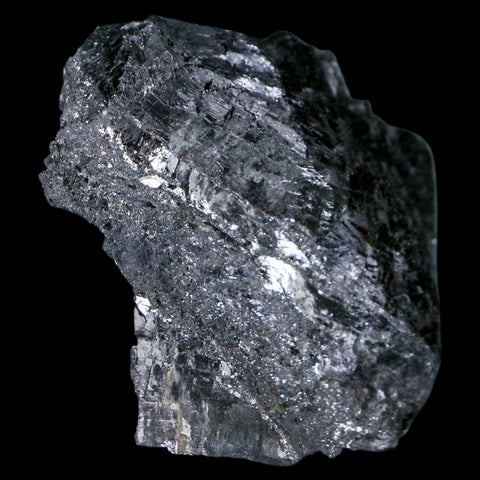 2.5" Rough Natural Silver Metallic Galena Crystal Mineral Mibladen Morocco - Fossil Age Minerals